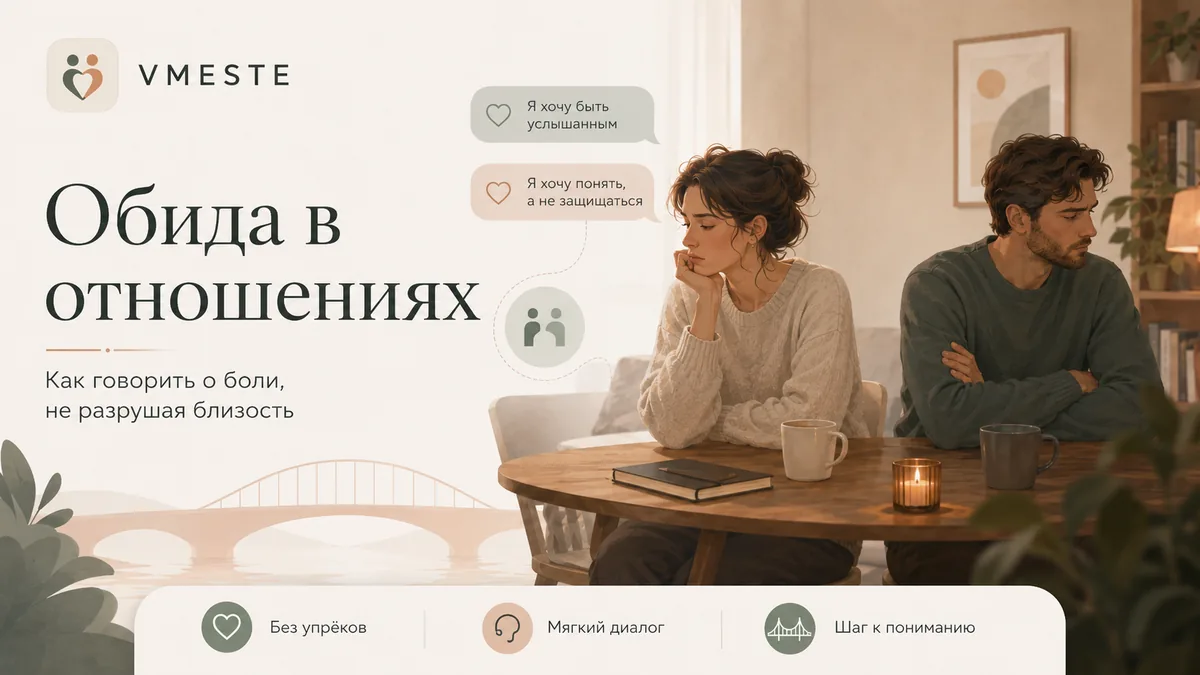 Как сказать об обиде, чтобы партнёр не услышал только обвинение