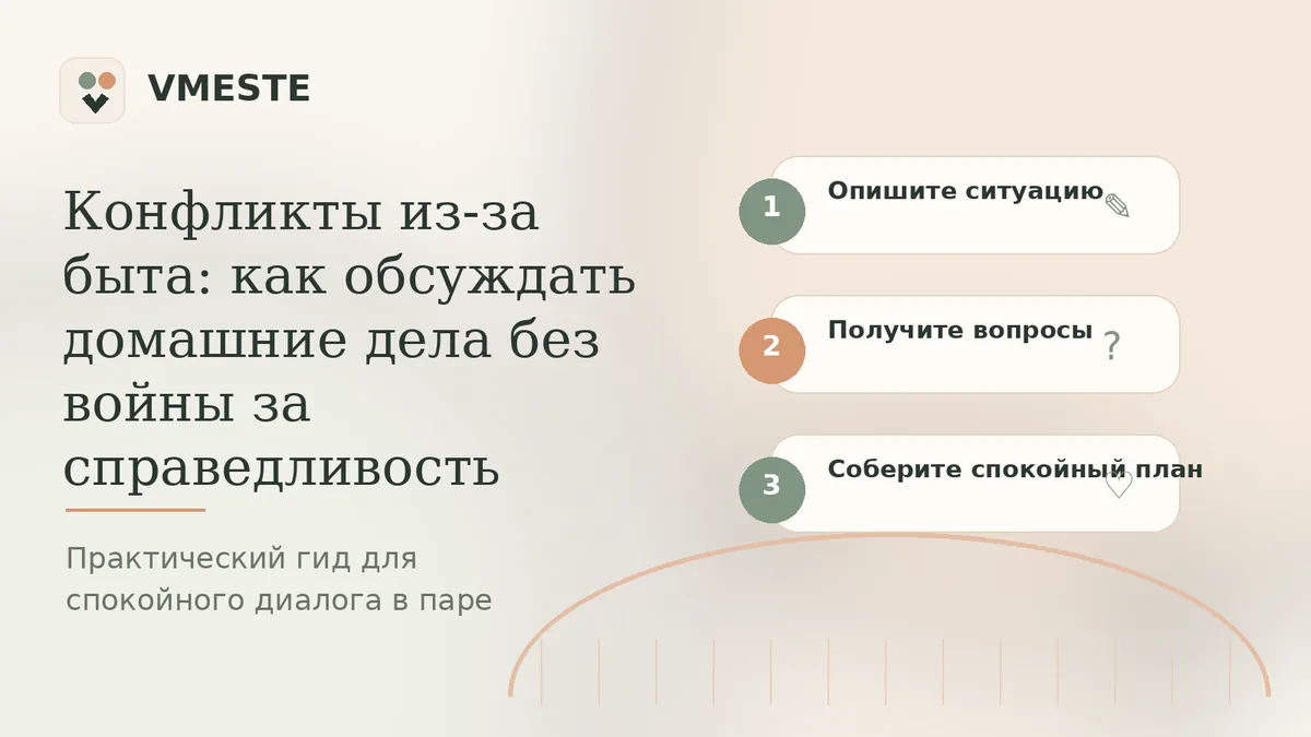 Конфликты из-за быта — как обсуждать домашние дела без войны за справедливость