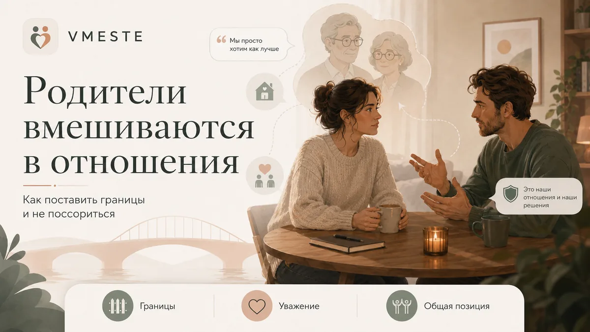 Родители вмешиваются в отношения — как говорить о границах без ультиматумов