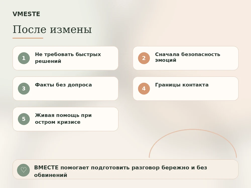 После измены