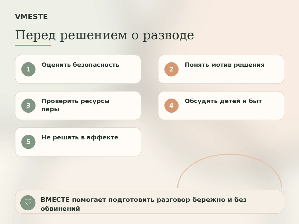 Перед решением о разводе