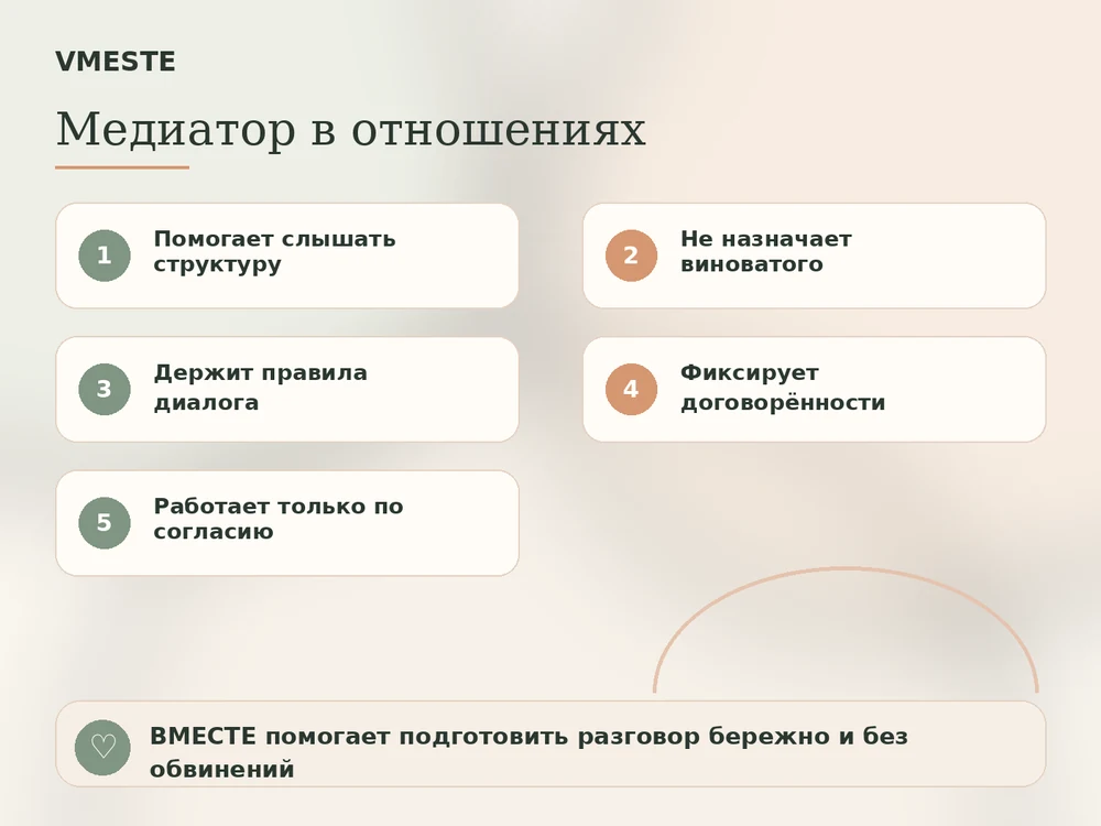 Медиатор в отношениях
